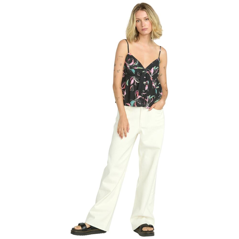 Volcom women’s dream in bloom cami black floral size L